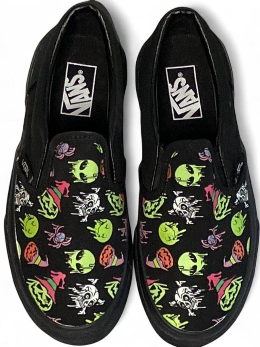 Vans Slip-On Alien Glow in the Dark Shoes - Kids US 2 (worn once)